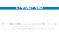 ATE 24.3727-3608.2 Handbrake cable