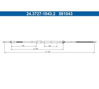 Cable, parking brake for RENAULT ATE 24.3727-1043.2