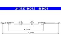 ATE 24.3727-3604.2 Handbrake cable