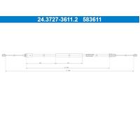 ATE 24.3727-3611.2 Handbrake cable