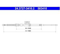 Parking Brake Cable ATE Fits SEAT Leon ST Sc St 12-20 5Q0609721BE