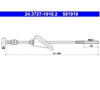 Parking Brake Cable ATE Fits TOYOTA Avensis Corolla 46410-05040
