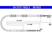 Parking Brake Cable ATE Fits TOYOTA Corolla 46430-12290