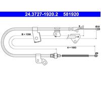Parking Brake Cable ATE Fits TOYOTA Yaris 46420-0D010