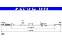Parking Brake Cable ATE Fits VOLVO S40 I V40 30884537