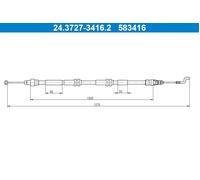 ATE 24.3727-3416.2 Handbrake cable