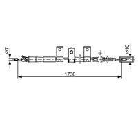 Parking Brake Cable BOSCH Fits NISSAN Navara Np300 Pick Up D22 01-10 36530VK00A