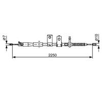 Parking Brake Cable BOSCH Fits NISSAN Navara Np300 Pick Up D22 01-10 36531VK00A