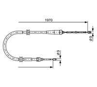 Fits BOSCH 1 987 482 253 Cable, parking brake