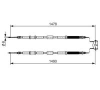 BOSCH 1 987 482 282 Hand brake cable