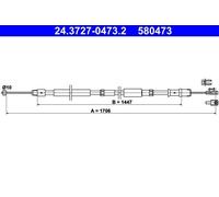 Parking brake cables ATE 24.3727-0473.2 for MERCEDES-BENZ