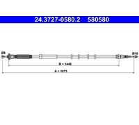 Parking brake cables ATE 24.3727-0580.2 for ABARTH ALFA ROMEO FIAT