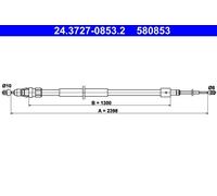 ATE 24.3727-0853.2 Handbrake cable