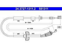 Parking brake cables ATE 24.3727-1311.2 for VOLVO