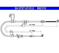 Parking brake cables ATE 24.3727-2112.2 for MITSUBISHI