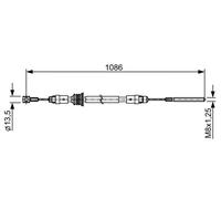Parking brake cables BOSCH 1 987 482 547 for RENAULT