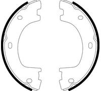 Parking Brake Shoe Set HELLA 8DA 355 050-071 Fits Mercedes VW Crafter 30-50
