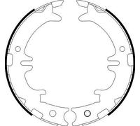 HELLA 8DA 355 050-541 Handbrake shoes