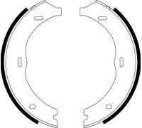 Parking Brake Shoe Set HELLA 8DA 355 050-561 Fits Mercedes EQV eVito Marco Polo