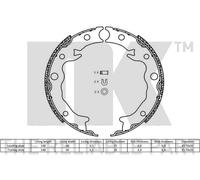 Parking Brake Shoe Set Rear 169 mm ⌀ Fits Subaru Forester Impreza XV NK 2744835