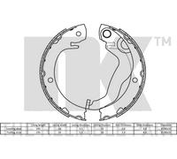 Handbrake Shoes Set 2745809 NK Parking 044950F020 044950F030 Quality Guaranteed