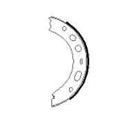 Parking Brake Shoe Set Rear 25mm No Handbrake Lever Fits Porsche TEXTAR 91063500