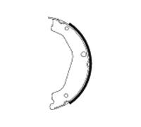 Parking Brake Shoe Set Rear 40mm Width Fits Hyundai Terracan TEXTAR 91068400