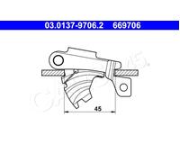 Parking Brake Shoes Accessory Kit ATE Fits CITROEN FIAT PEUGEOT 90-06 434110
