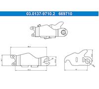 ATE 03.0137-9710.2 Brake shoe fitting kit