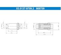 ATE 03.0137-9709.2 Brake shoe fitting kit