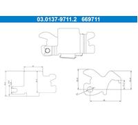 Fits ATE 03.0137-9711.2 Accessory Kit, parking brake shoes 03.0137-97 ⭐UK Stock⭐