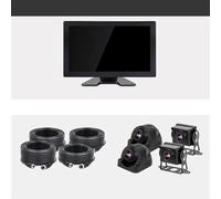 Parking Camera 10" AHD Monitor 4CH Recording DVR IPS Touch Screen 1080P Car Rear View Camera Truck Vehicle Support FM Mirrorlink Rear Camera