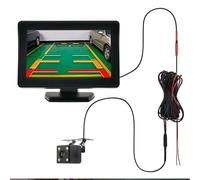 Parking Camera Car Rear View Camera Wide Degree 4.3" TFT LCD Display Or Monitor Waterproof Night Vision Reversing Backup 2In1 Parking Revere Car Reverse Camera(Model 1)
