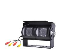 Parking Camera Dual Lens Reversing Camera RV Backup Twin Adjustable Angle Rear View CCD For Truck Bus Rear Camera(Black RCA)