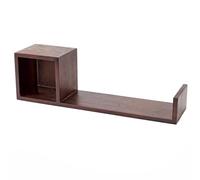 Parking Car Parking Space Lock Bollard, Oak Wood Floating Wall Storage Shelves Multicolor(Walnut Color)