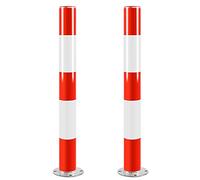 Parking Cones 2 Pack Bollards For Driveway Strong And Durable, Steel Parking Post For Commercial Or Private Use, Garage Parking Assist(750×76mm)