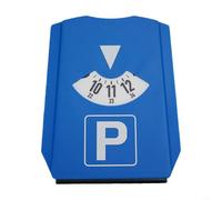 Parking Disc Timer with Ice Scraper, Car Windshield Snow Shovel Tool, Vehicle Arrival Display Clock UK Parking Zones, Blue PP Material
