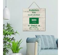 Parking for Arabian Only All Others Will Be Towed Established Wood Sign Personalized Indoor Wall Art Décor Wooden Signs Cute State Flag Travel Sports Wood Plaque for Bedroom Offices 12x12 Inch