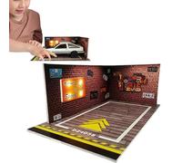 Parking Garage Model | 1/24 Scale Diecast LED Parking Space Model,Car Model Collectibles Garage for Bedroom, Living Room