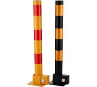 Parking Guardrails Lockable Barrier Latch Lock, No Garage in Front of The Locked Post Private Openings Occupying Column Barri(Black-yellow)