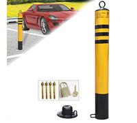 Parking Guardrails,Security Pole,Driveway Round Parking Post, Includes Locks and Bolts, Parking Barrier Anti Theft Security Post Bollard for Private Car Park Driveway Gua