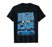 Parking Lot Introvert Recharging Car Before Social Event T-Shirt