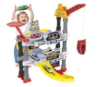 parking lot, Race Car Ramp Track Toy Games - Safe Toy Garages,Catapult Track Cooperative Kids Toys for Birthday Christmas New Year Easter