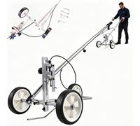 Parking Lot Striping Machine, Airless Paint Sprayer Compatible, Walk Behind Line Marking Machine for Road, Parking Spaces & Athletic Fields with Spray Gun