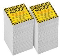 Parking Notice Stickers, 10x10cm for UK Private Land, High Visibility Yellow and Black Warning Tickets with Self Adhesive for Cars, Vans, Driveways and Parking Control, 160-Pack