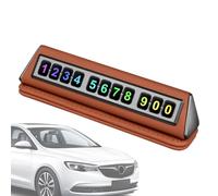 Parking Number Plate - Temporary Dashboard Map, Clear Display, Compact Portable Size, Material | Car Accessories, Contact Information, Vehicle Interior, Friends Use