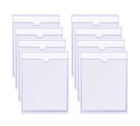 Parking Permit Holder for Car Windscreen, 8 Pcs Clear Self Adhesive Tax Disc Holders Pocket Square Ticket Holder Disabled Badge Holder for Car Van Caravan, Index Card Holder, Transparent 12.7*16.5cm