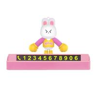 Parking Phone Number Plate - Luminous for Car Dashboard - Temporary Phone Card with Bunny Design - for Interior of Vehicles, SUVs and