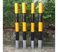 Parking Pile 4 Pcs Buried Safety Bollard Post, Road Pile Traffic Facility for Warning(Color 1,H120xW8.9cm (47.2x3.5"))