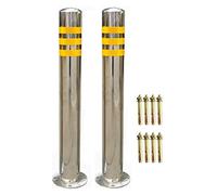 Parking Posts for Driveway Bollards, Strong Stainless Steel Barrier for Commercial or Private Use